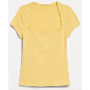 Old Navy Square-Neck Ribbed T-Shirt Prince Buttercup NWT
